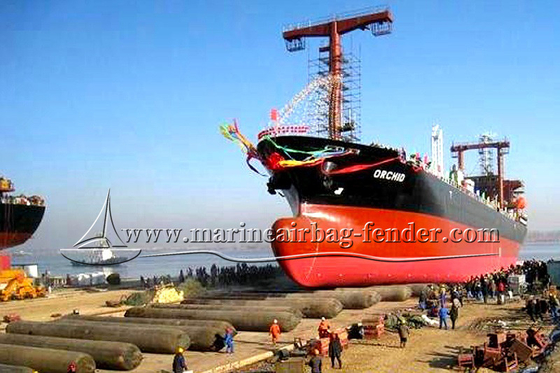 quality  Black Customized Ship Launching Airbag Lifting And Moving Marine Rubber Airbag factory