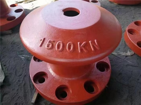 Marine Dock Bollard Customized Cast Steel For Mooring Tee Head