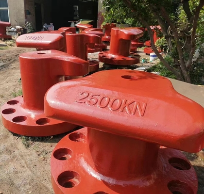 Marine Dock Bollard Customized Cast Steel For Mooring Tee Head