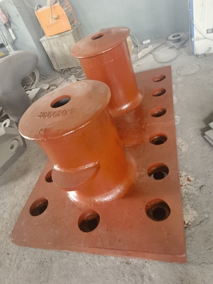 Marine Dock Bollard Customized Cast Steel For Mooring Tee Head
