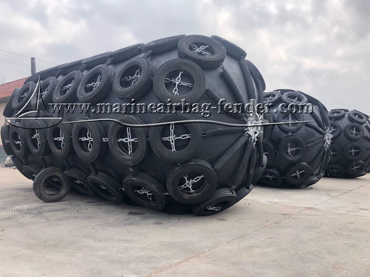 80kpa Aging Resistant Floating Pneumatic Fender Natural Rubber Net Yokohama Type Fender