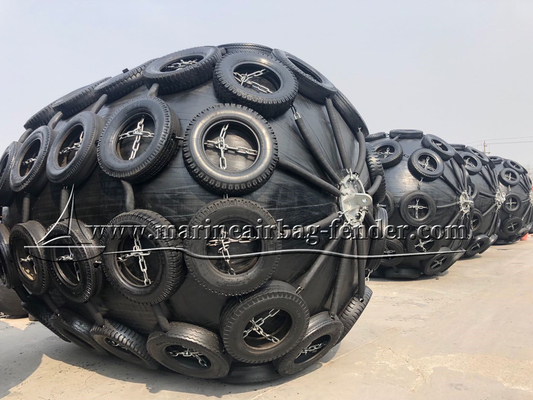 High Pressure Inflatable Floating Rubber Fender , Aircraft Tyre Fender