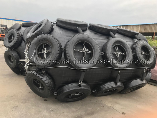 80kpa Aging Resistant Floating Pneumatic Fender Natural Rubber Net Yokohama Type Fender