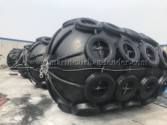 80kpa Aging Resistant Floating Pneumatic Fender Natural Rubber Net Yokohama Type Fender