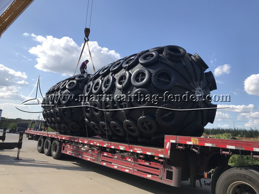 Aircraft Tyre Net Pneumatic Rubber Fender Customized Size Impact Resistant