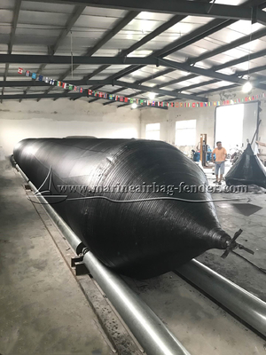 Size Customized Marine Airbag Anti Tearing Black Inflatable Rubber Airbag
