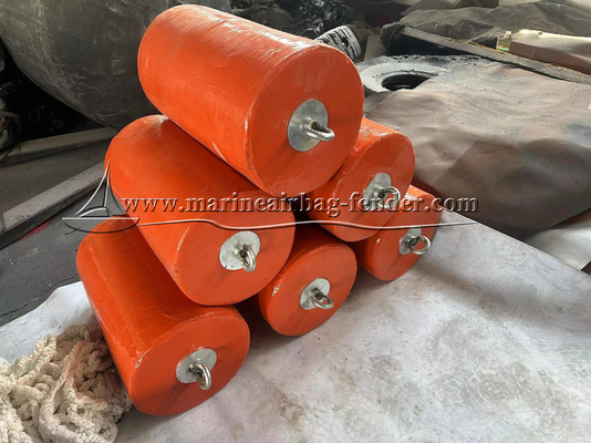 30-120Kg/m3 Floating Foam Fender with Hot Galvanized / Stainless Steel Chain Net