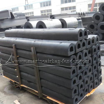 Customized D Type Rubber Fender , Marine Solid Fender For Ship Protecttion