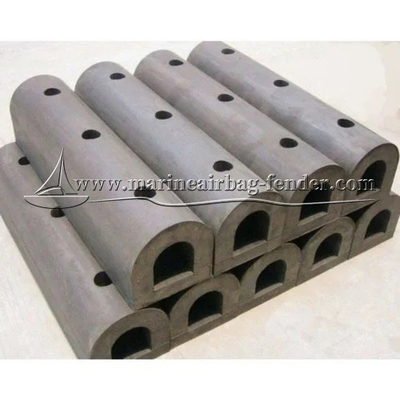 Marine Solid D Type Rubber Fender Size / Thickness Customized