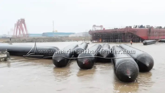 Black Customized Ship Launching Airbag Lifting And Moving Marine Rubber Airbag