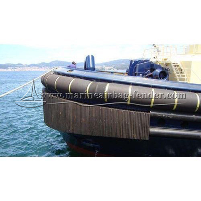 Weather Resistant Marine Rubber Fender / Tugboat Fender With Stainless Steel Accessories