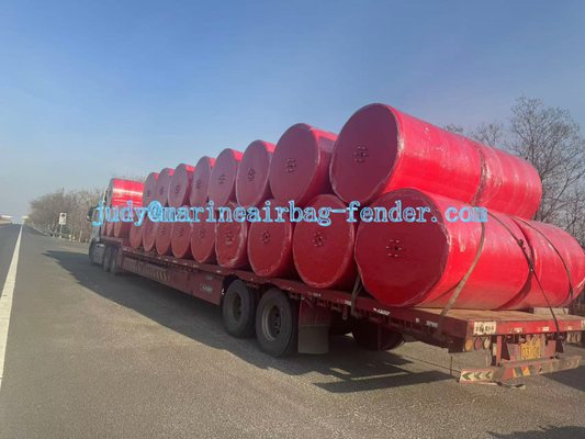 Density 30-120Kg/m3 EVA Foam Fender With Net Chain Tyre Net And Polyurea Outer Material