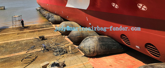 4-15 Layers Cord Ship Launching Airbag Marine Air Bag With 24 Months CCS Certificate